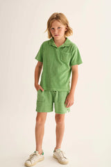 Mael Shirt | Green Soft Terry Cloth