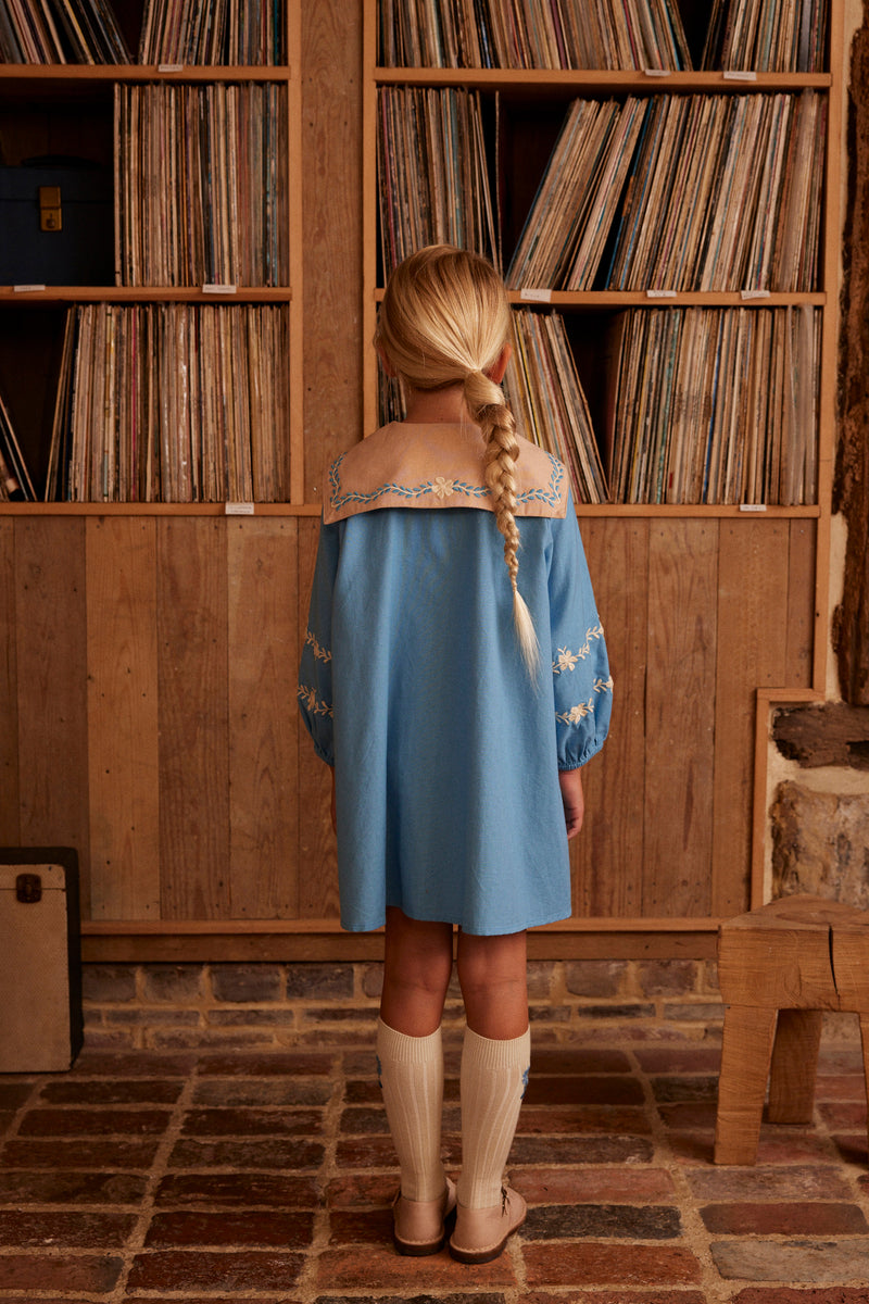 Maggie Sailor Dress | Nordic Blue