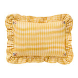 Aada Gingham Frill Cushion | Buttercup