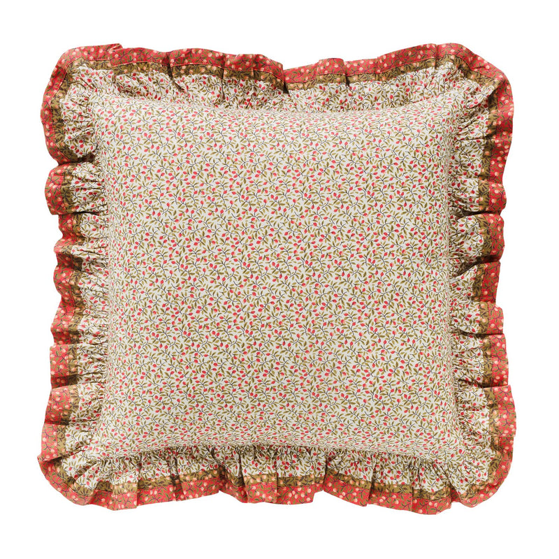 Herukka Frilled Cushion | Vanilla