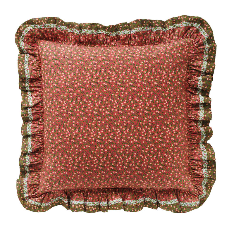 Herukka Frilled Cushion | Strawberry