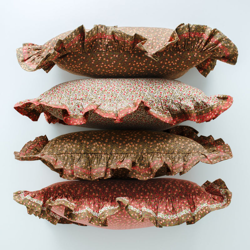 Herukka Frilled Cushion | Strawberry