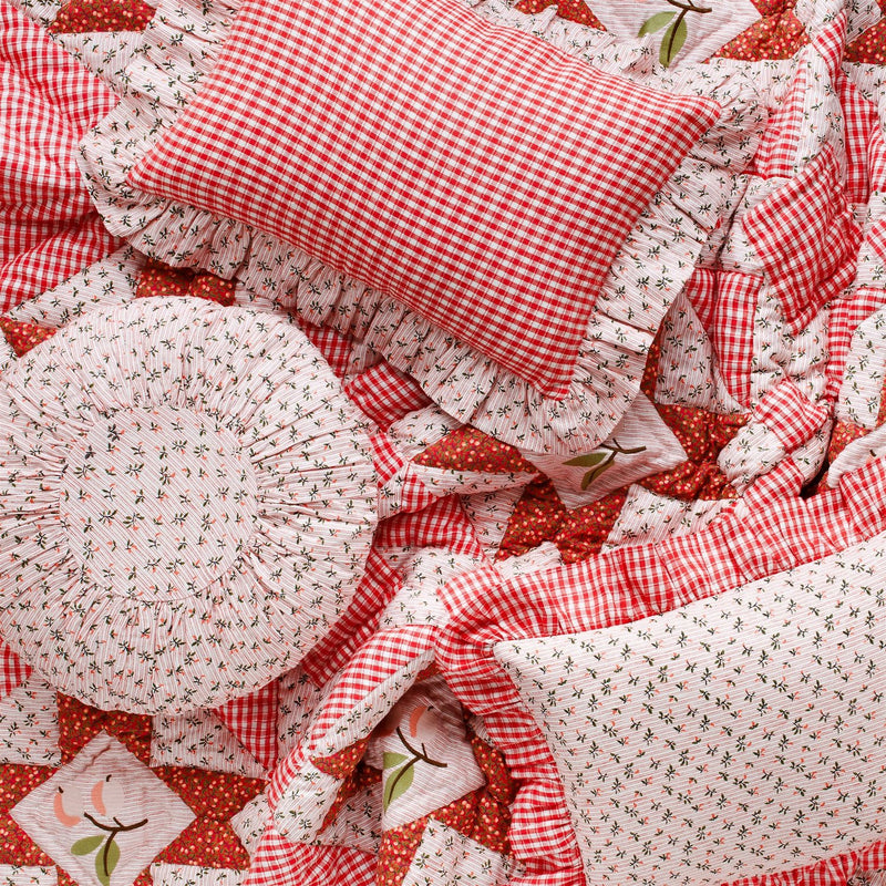 Aada Gingham Embroidered Patchwork Quilt Baby