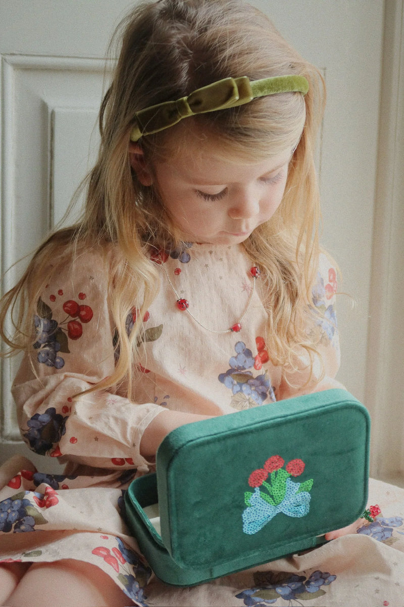 Velvet Bow Headband | Green