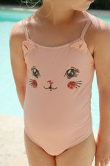 Kitty Swimsuit | Powder Pink