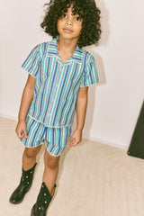 Traveler Short | Blue Ribbon Vaquero Stripe