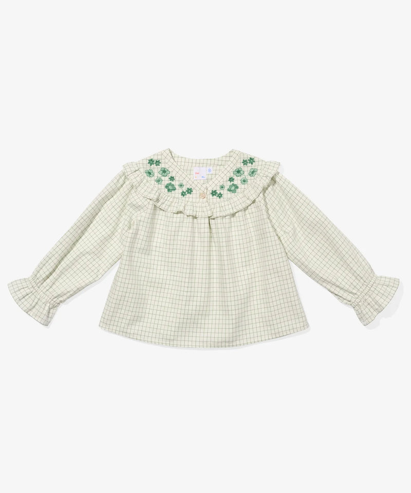 Maggie Blouse | Green Tattersall