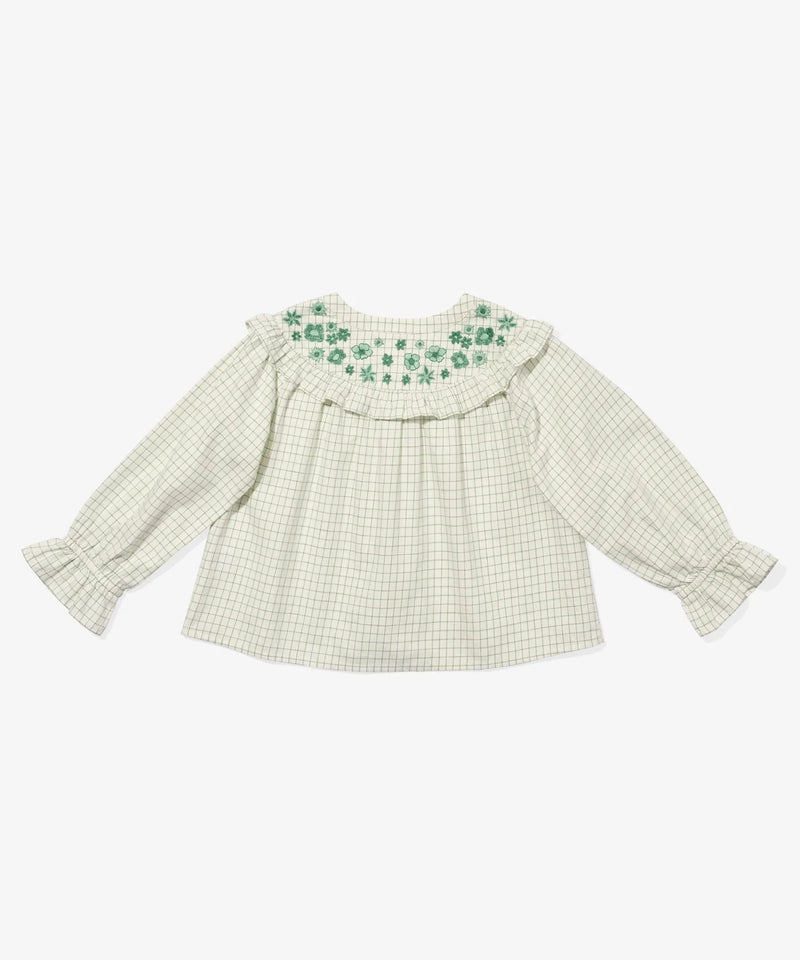 Maggie Blouse | Green Tattersall