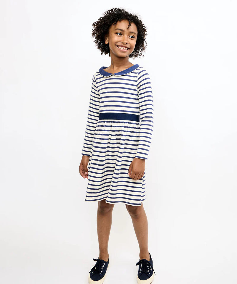 Marie Clare Dress | Navy Stripe