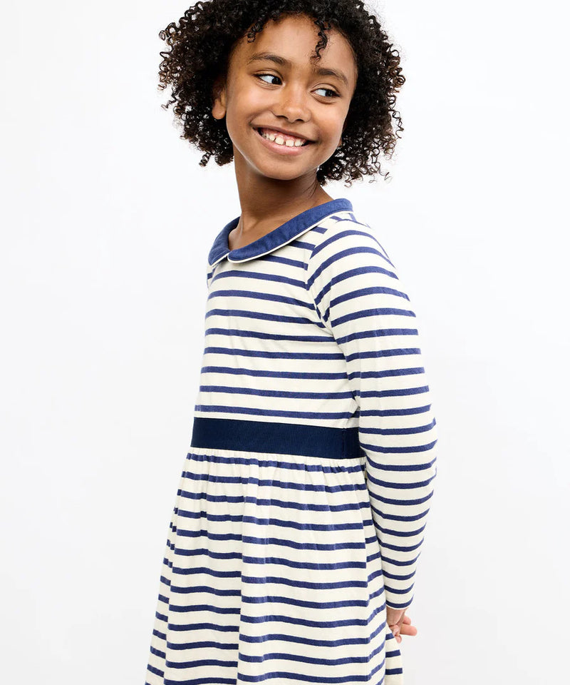 Marie Clare Dress | Navy Stripe