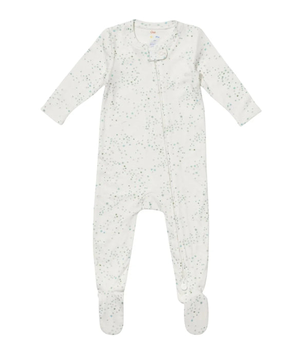 Marley Zip Pajama | Seafoam Star