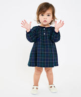 Elizabeth Baby Dress | Green Plaid