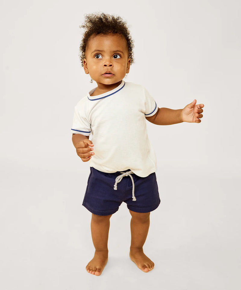 Willie Baby T-Shirt | Navy Piping