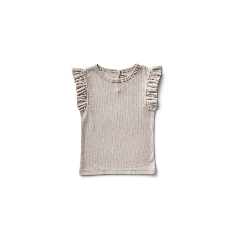 Frill Tee | Dove Pointelle