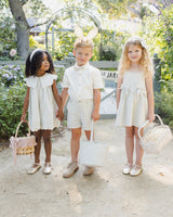 Easter Basket | Sky Stripe Seersucker
