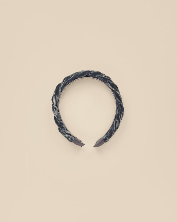 Velvet Braided Headband | Midnight