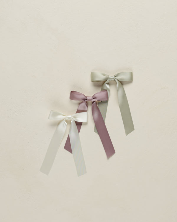 Satin Ribbon Bow | Ivory, Lavender, Sage