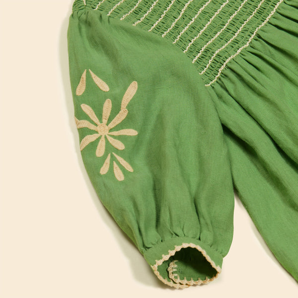 Noemie Dress | Retro Green