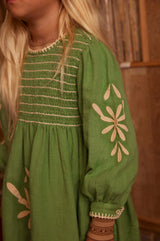 Noemie Dress | Retro Green