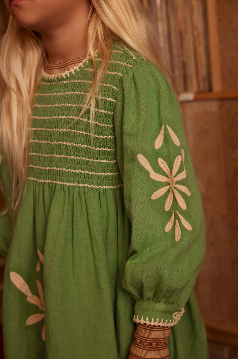Noemie Dress | Retro Green