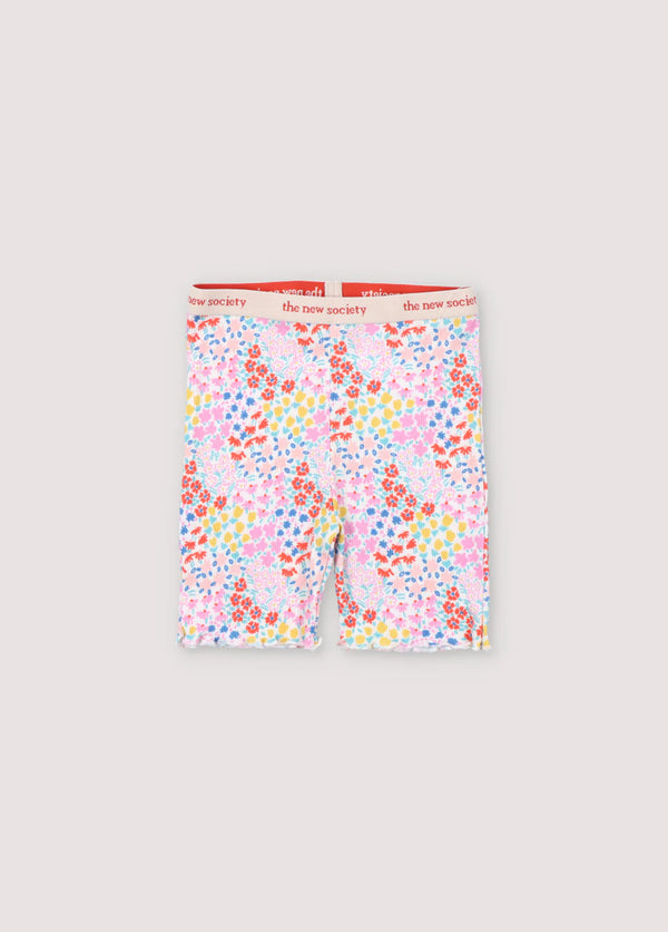 Nicolette Biker Short Anemone Print