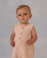 Maverick Romper | Grapefruit Stripe