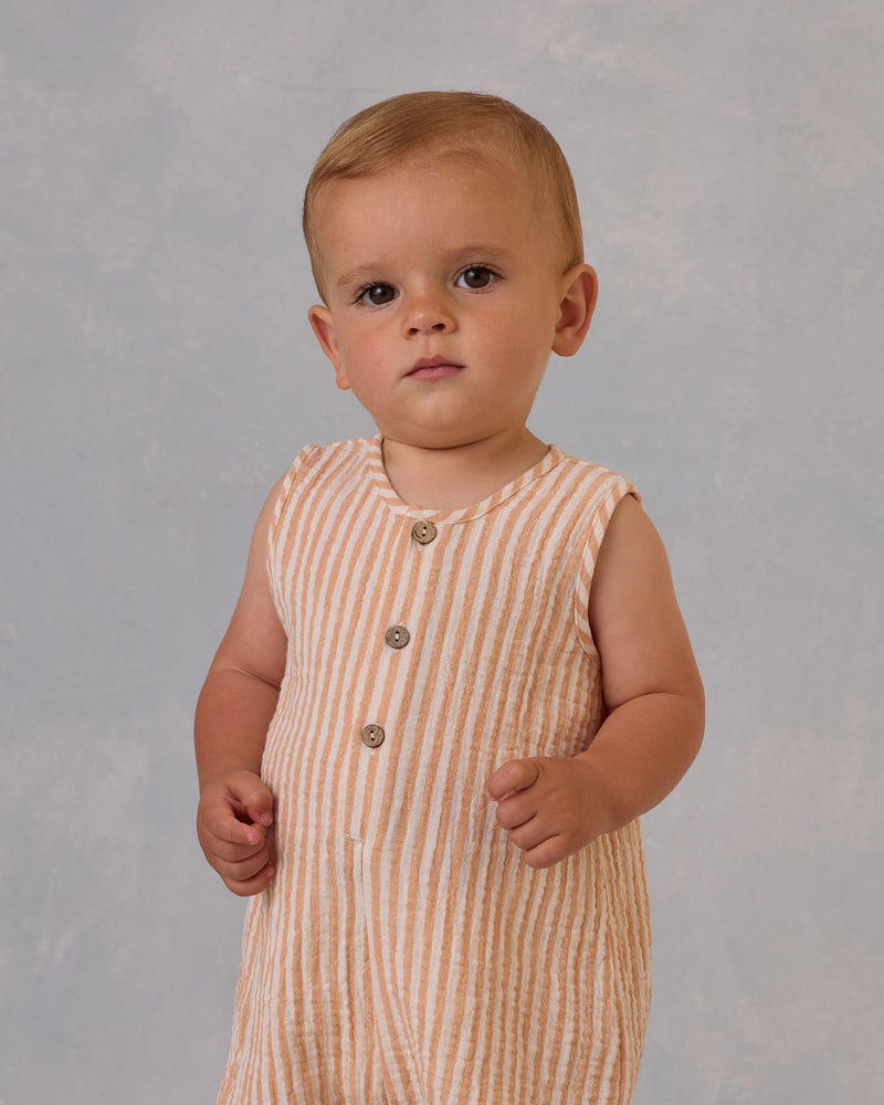 Maverick Romper | Grapefruit Stripe