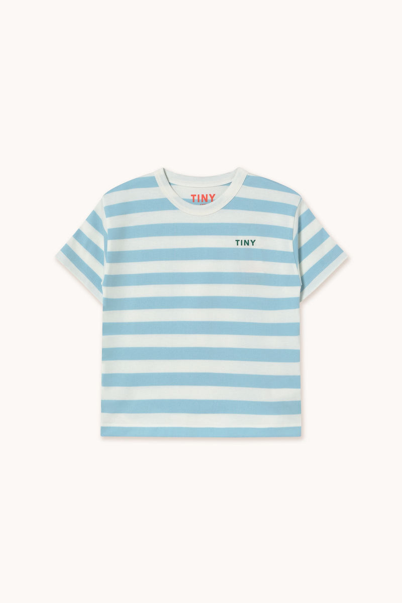 Stripes Tee | Dusty Blue / Off White