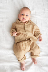 Baby Linen Pants | Coffee