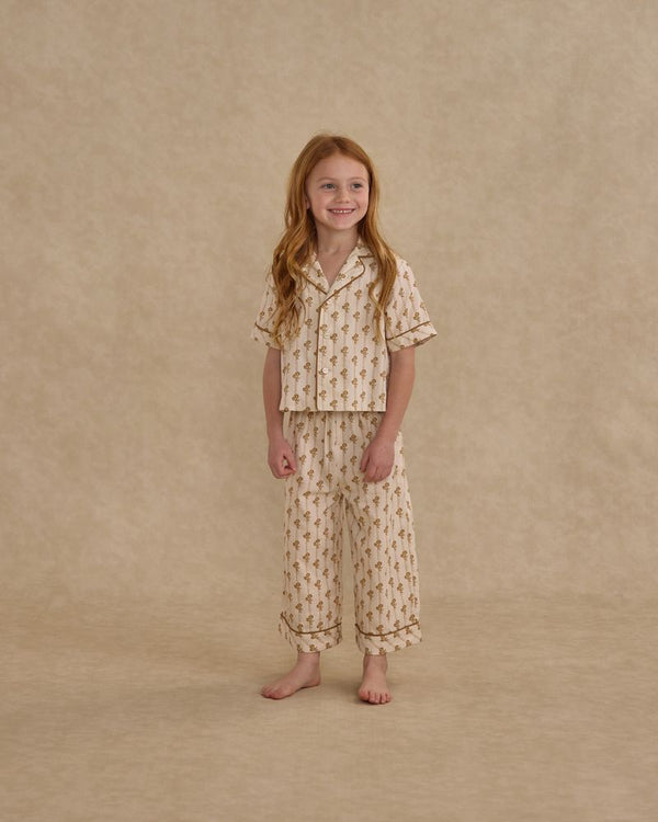 Woven Pajama Set | Golden Bloom
