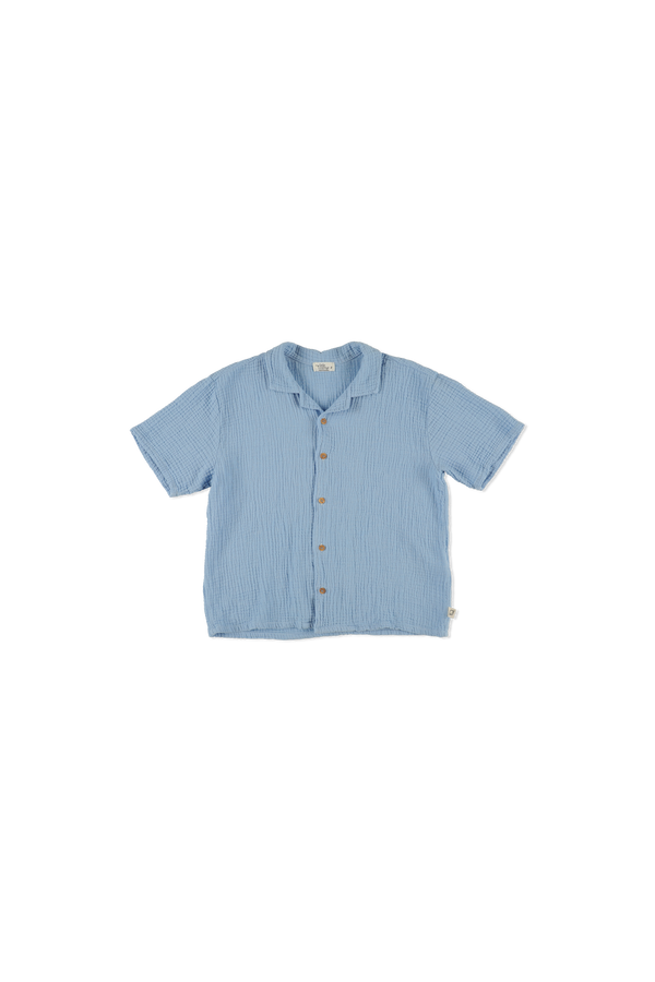 Soft Gauze Shirt | Blue