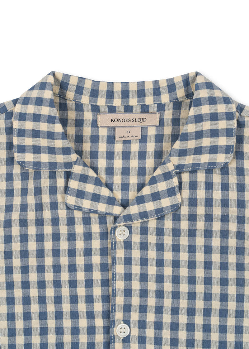 Kim SS Shirt Gots | Captain Blue Check