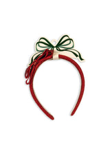 Velvet Bow Headband| Red/Glitter
