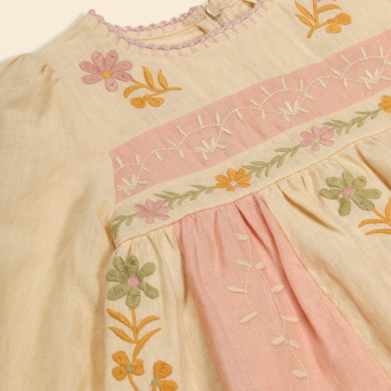 Pascale Dress | Cashew/Ribbon Pink