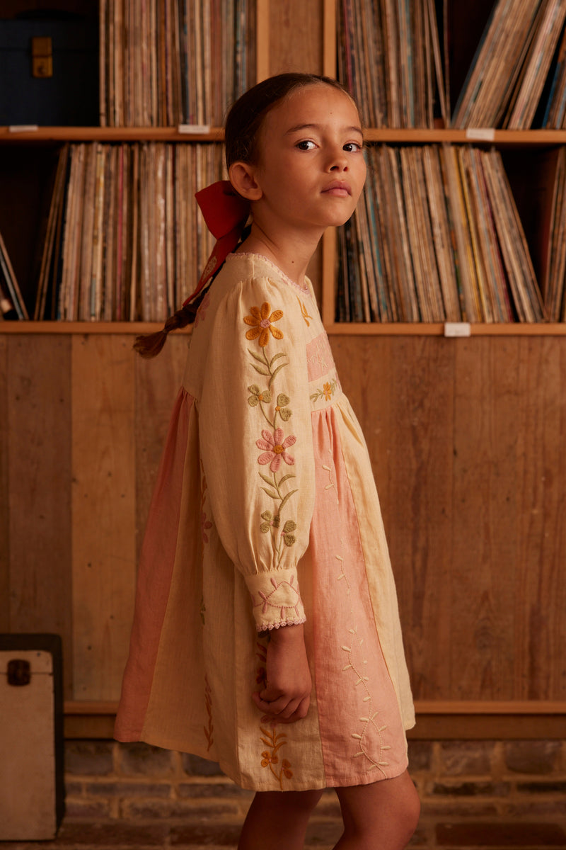 Pascale Dress | Cashew/Ribbon Pink