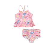 Girls Joy Tankini | Pink Seashells