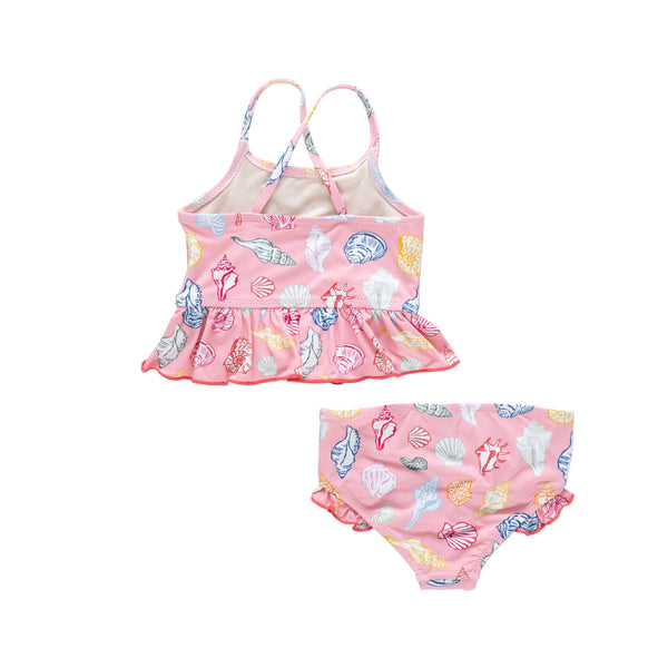 Baby Girls Joy Tankini | Pink Seashells