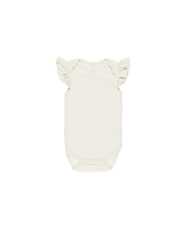 Flutter Sleeve Bodysuit | Ivory