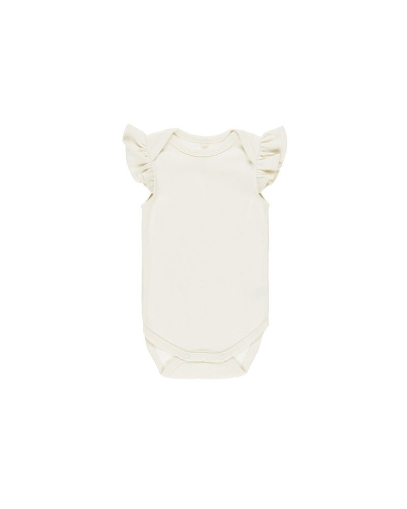 Flutter Sleeve Bodysuit | Ivory