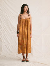 Pia Dress | Cinnamon Dot