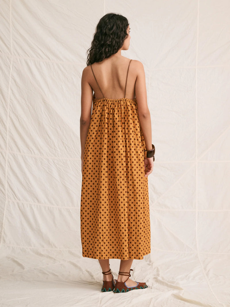Pia Dress | Cinnamon Dot