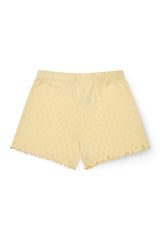 Pointelle Heart Shorts | Pale Yellow