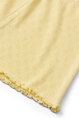Pointelle Heart Shorts | Pale Yellow