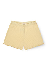 Pointelle Heart Shorts | Pale Yellow