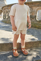 Pointelle Heart Shorts | Pale Yellow