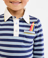 Parker Polo | Navy Twin Stripe