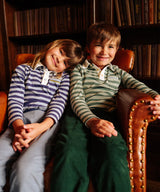 Parker Polo | Pine Twin Stripe