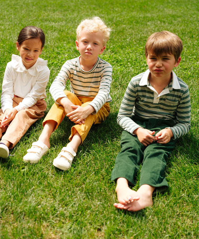 Parker Polo | Pine Twin Stripe