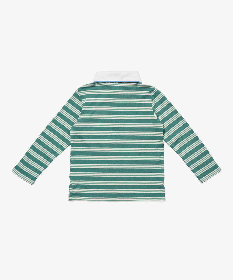 Parker Polo | Pine Twin Stripe