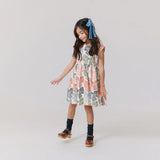 Girls Adaline Dress | Multi Striped Bows